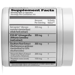 ADAPTOGEN GREENS - Supplement Facts label