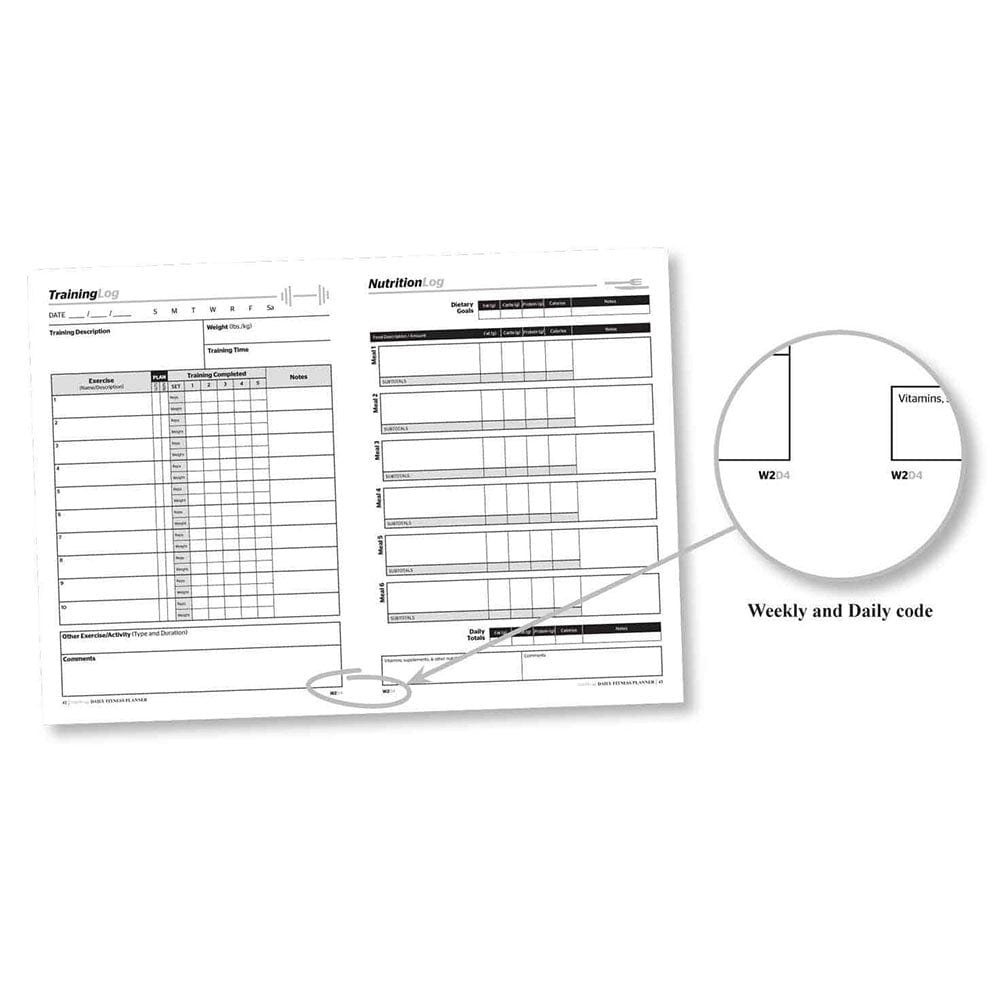 DAILY FITNESS PLANNER - Training Log and Food Journal SaltWrap