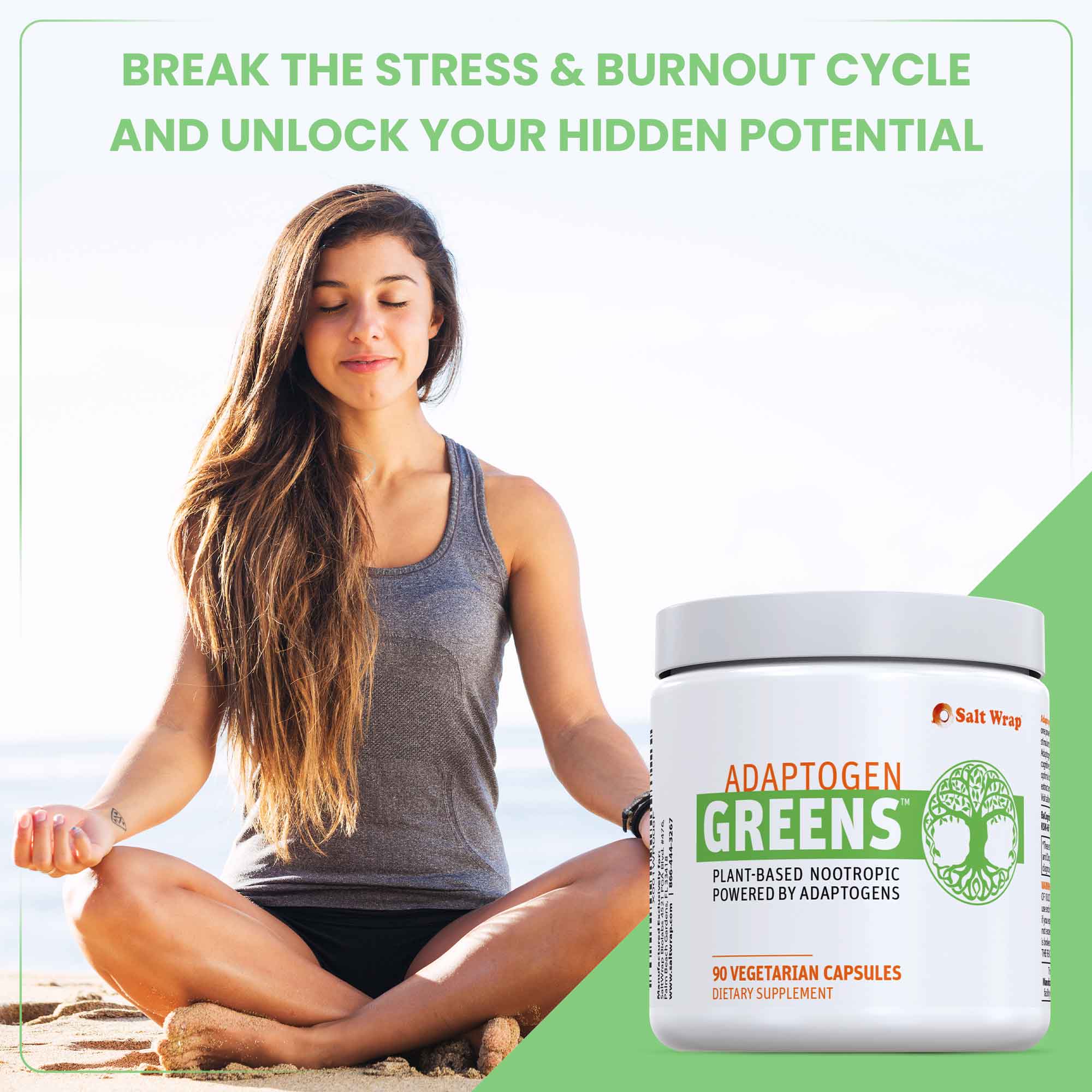 ADAPTOGEN GREENS - Mind-Body Resilience Formula SaltWrap