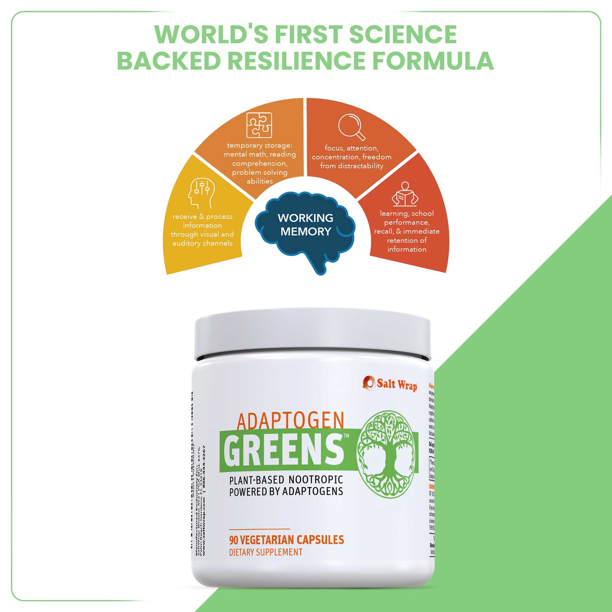 ADAPTOGEN GREENS - Mind-Body Resilience Formula SaltWrap