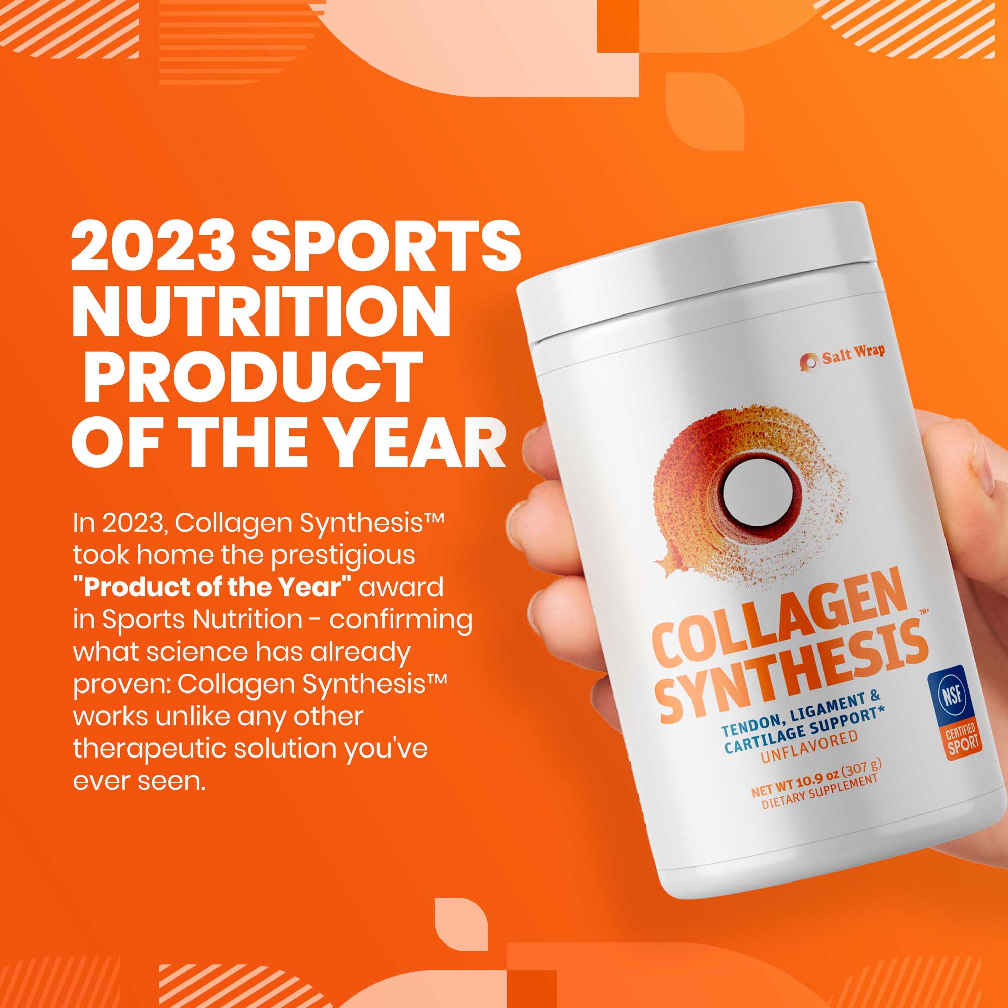 COLLAGEN SYNTHESIS - Collagen Peptides for Tendon, Ligament, & Cartilage Support SaltWrap