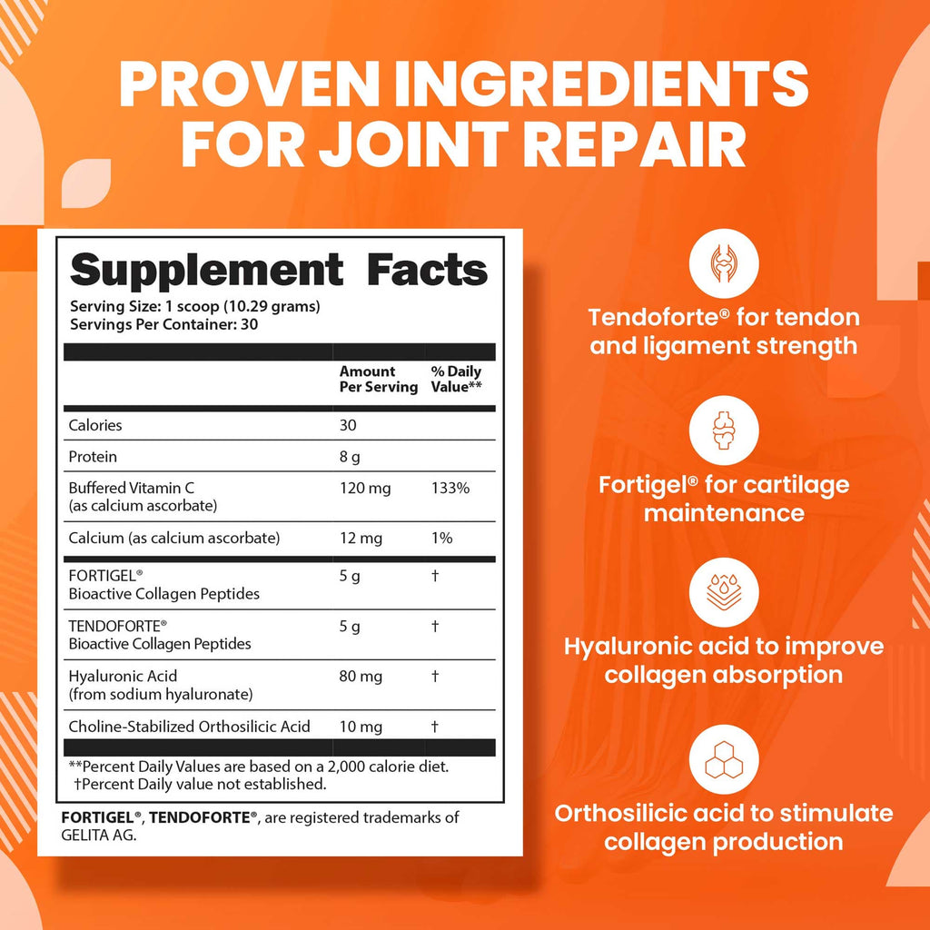 COLLAGEN SYNTHESIS - Collagen Peptides for Tendon, Ligament, & Cartilage Support SaltWrap
