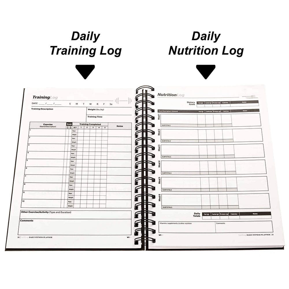 SaltWrap Daily Fitness Planner Training Log Food Journal The Original Fitness Tracker